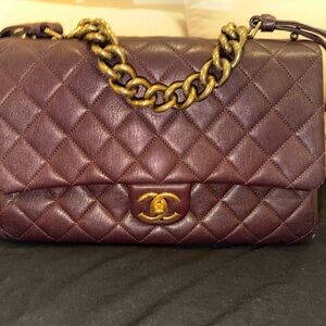 Chanel Burgundy Quilted Leather Shoulder Bag